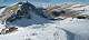  Vue sur le vallon de  Longet depuis le pic Traversier. A gauche en bas le col du Longet.
800*368 pixels (50741 octets)(i4254)