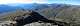  Panorama ouest depuis le pic de Châteaurenard. Au fond le pic de Rochebrune très caractéristique. En dessous le sommet Batailler, à sa droite le pas du Chai puis le Peyre Nière. Le col de Fond de Peynin et le pic de Fond de Peynin. (c) Christophe ANTOINE
1000*328 pixels (43374 octets)(i4527)