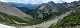  Panorama sud depuis le col des Ayes.  En face le pic du Cros avec à sa gauche le col du Cros.  Plus à droite le pic de la Rousse et le col de la Rousse. (c) Christophe ANTOINE
900*322 pixels (45636 octets)(i3892)