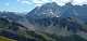  Vue au zoom depuis la crête de la Blavette. Pic de la Font Sancte , Pic des Heuvière et col Girardin. En Premier plan, le ravin de Beaubarnon  et sa crête.   (c) Christophe ANTOINE
600*288 pixels (16497 octets)(i3559)