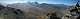 Panorama depuis le pic de Farnéiréta (juste à droite). On distingue en bas à gauche le bord du lac de la Noire.  Au Fond de Gauche à droite: La Cime du Loup, Le mont Salsa (3315) au dessus du lac de Longet puis le Bric Rubren (334 5), La pointe de Cornascle  et sa crête qui descend au niveau du Peyron dans la vallée de Maljasset. (c) Christophe ANTOINE
1000*240 pixels (29590 octets)(i2075)