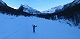  Descente des pistes de Ski par le Nord e Coste Belle. Au milieu: la Montagne de la Riche. A sa droite le Col Tronchet. A gauche le vallon Albert avec le col Albert. (c) Christophe ANTOINE
600*299 pixels (13849 octets)(i4005)