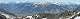  panorama depuis les pistes de Risoul. En bas à gauche la station de Risoul. A droite l'entrée des gorges du Guil. Les deux gros sommet à droite : le Pic de Rochebrune et le Pic du Béal Traversier. (c) Christophe ANTOINE
1300*309 pixels (69695 octets)(i4200)