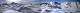 Le mont Viso et le fond de vallée de St Véran vu de la Pointe des Sagnes Longues. De gauche à droite: Le Pain de sucre , le Viso et dessous de col Agnel, le col de St Véran,  de Roucca Bianca, la tête des Toillies, (c) Christophe Antoine
1120*195 pixels (40955 octets)(i3130)