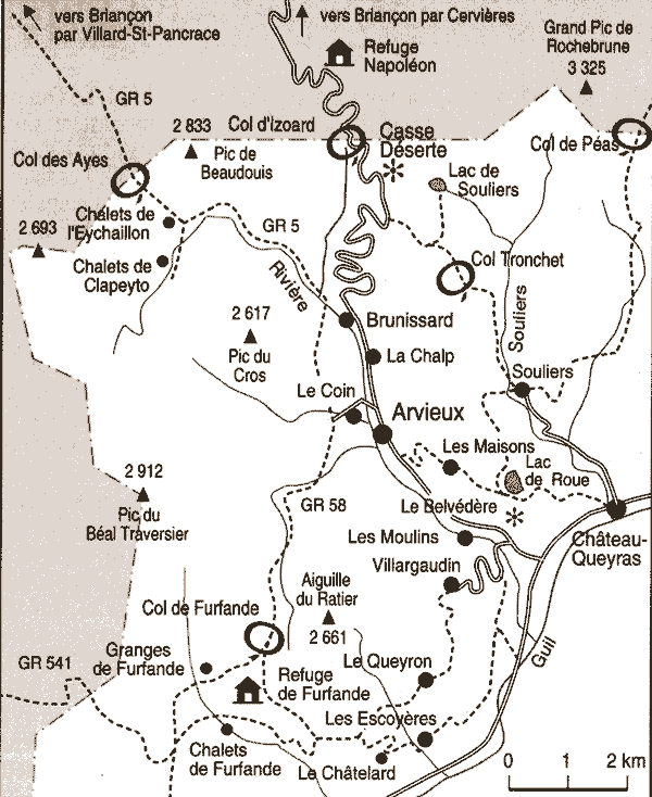 Carte autour de Les Maisons