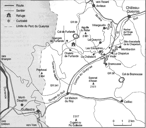 Carte autour de Guillestre